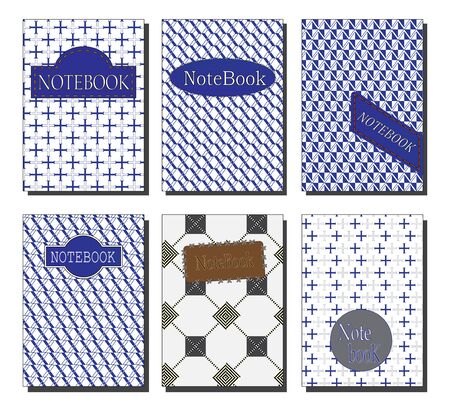 collection of vector illustrations to design notebooksのイラスト素材
