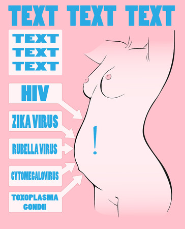 intrauterine infection. vertically transmitted infection.  mother-to-child infection. TORCH complex. CHEAPTORCHESのイラスト素材