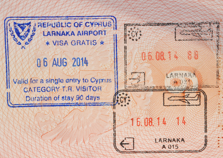 a Cyprus visa for tourists without visiting other EU countriesの写真素材