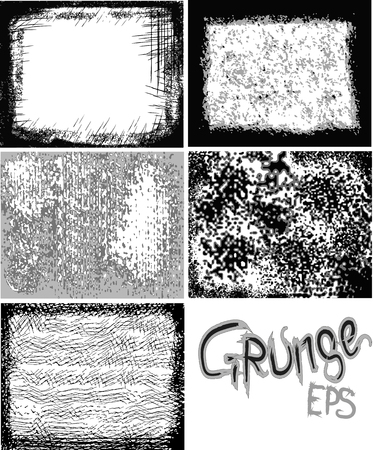 Old worn, scratched,distressed grunge overlaysのイラスト素材