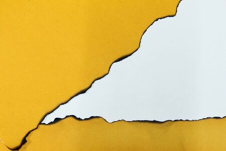 yellow paper burn with place for text