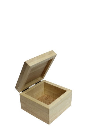 wood box on white backgroundの写真素材