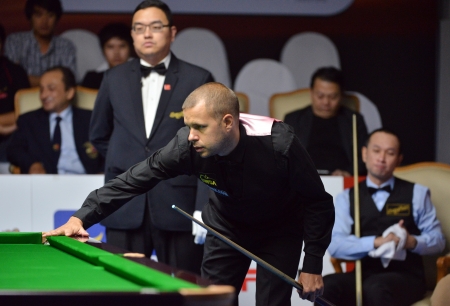 Bangkok, Thailand - SEP 3 Barry Hawkins of England participates in a Sangsom Six-red World...