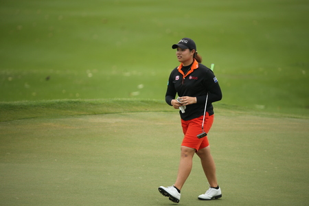 Chonburi, Thailand - FEB 20 Ariya Jutanugarn of Thailand in action during Honda LPGA Thailand 2014 at Siam Country Club Pattaya Old Course on February 20, 2014 in Chonburi, Thailand のeditorial素材