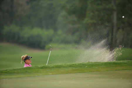 Chonburi, Thailand - FEB 20 Carly Booth of Scotland in action during Honda LPGA Thailand 2014 at Siam Country Club Pattaya Old Course on February 20, 2014 in Chonburi, Thailand のeditorial素材