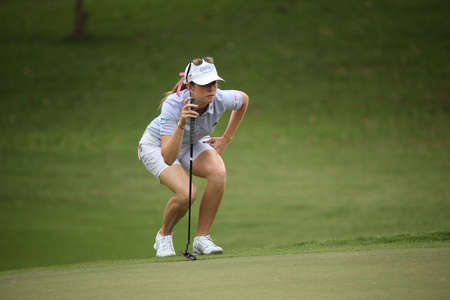 Chonburi, Thailand - FEB 20 Paula Creamer of USA in action during Honda LPGA Thailand 2014 at Siam...