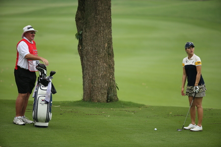 Chonburi, Thailand - FEB 21 Hee Kyung Seo of South Korea in action during Honda LPGA Thailand 2014 at Siam Country Club Pattaya Old Course on February 21, 2014 in Chonburi,   Thailand のeditorial素材