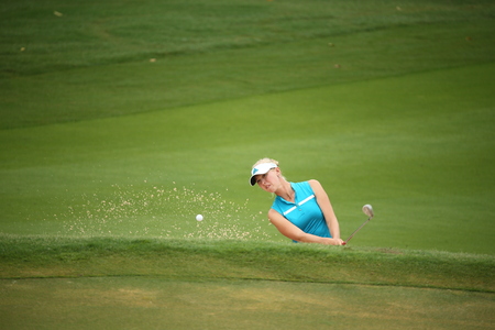Chonburi, Thailand - FEB 21 Jessica Korda of USA in action during Honda LPGA Thailand 2014 at Siam Country Club Pattaya Old Course on February 21, 2014 in Chonburi,   Thailand のeditorial素材