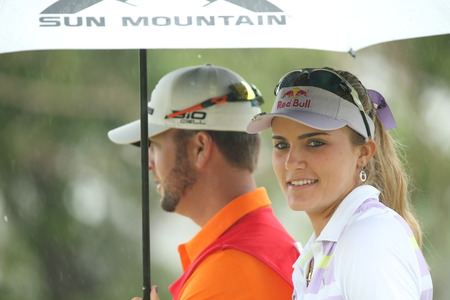 Chonburi, Thailand - FEB 21 Lexi Thompson of USA in action during Honda LPGA Thailand 2014 at Siam...