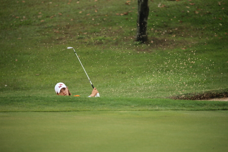 Chonburi, Thailand - FEB 21 Na Yeon Choi of South Korea in action during Honda LPGA Thailand 2014 at Siam Country Club Pattaya Old Course on February 21, 2014 in Chonburi,   Thailand のeditorial素材