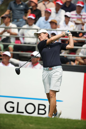 Chonburi, Thailand - FEB 23 Catriona Matthew of Scotland in action during Honda LPGA Thailand 2014 at Siam Country Club Pattaya Old Course on February   23, 2014 in Chonburi,   Thailand のeditorial素材