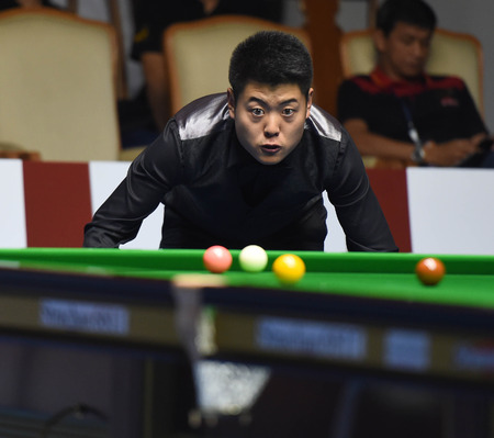 Bangkok, Thailand - SEP 4:Liang Wenbo of China in action during Sangsom Six-red World Championship...