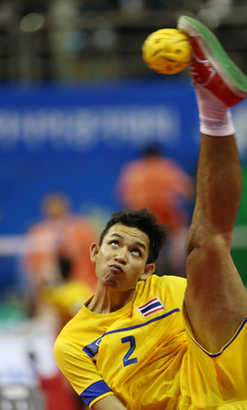 INCHEON - SEP 24:Siriwat SAKHA of Thailand participates in 2014 Incheon Asian Games at Bucheon Gymnasium on September 24, 2014 in Incheon, South Korea.のeditorial素材