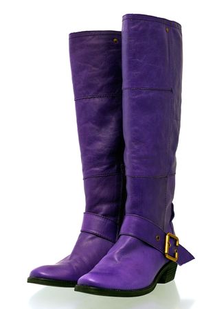 purple bootsの写真素材