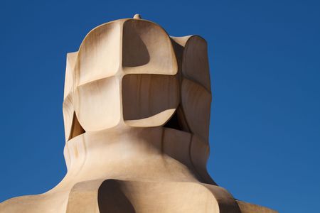 Barcelona Casa Mila: Item on roof of Gaudi House の写真素材