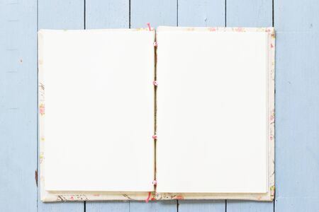 Notebook  on wooden table