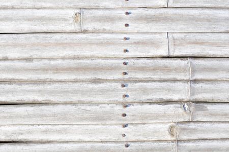 Grey bleached old rustic bamboo texture top viewの写真素材