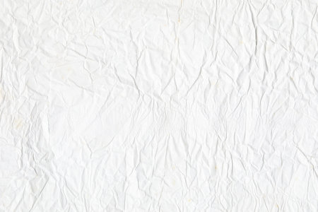 Crumpled white paper texture macro closeupの写真素材
