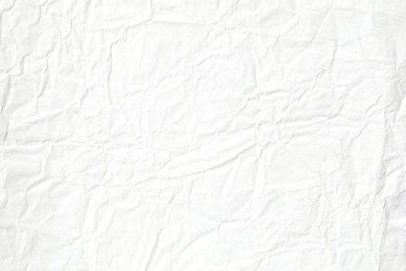 crumpled White paper material texture backgroundの写真素材