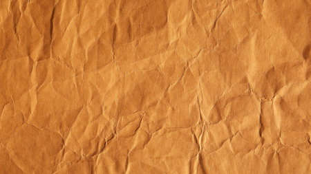 Brown crumpled kraft wallpaper paper texture