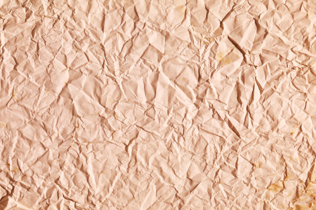 Brown crumpled stained paper textureの写真素材