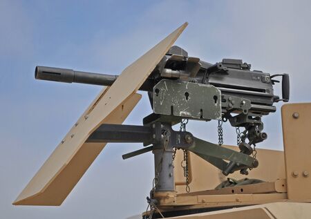 San Diego, California, October 1, 2010: USMC 40mm Grenade Launcher on display at the Miramar Air Show.のeditorial素材
