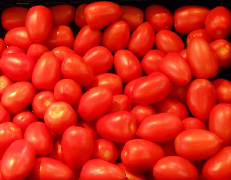 Grape Tomatoes at a Supermarket.の写真素材