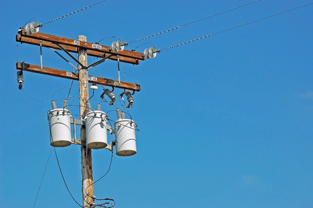 A High Voltage Utility Pole providing Electrical Power to the Community.