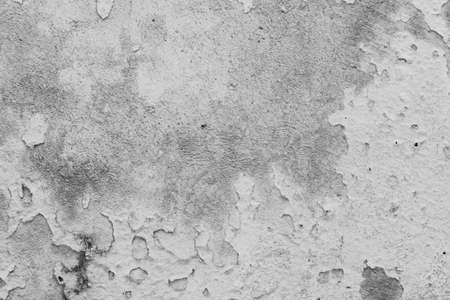 Texture background of the old wall, black and white. The peeling paint.の写真素材
