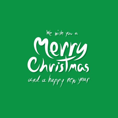 Merry Christmas Hand Letters.のイラスト素材