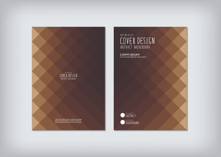 The annual report covers the business and graphic shapes like square zigzag vector.のイラスト素材