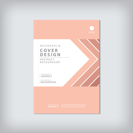 Brochure template layout, cover design annual report, magazine, flyer or booklet in A4 with blue geometric shapes bar line and arrow background. Vector Illustration.のイラスト素材