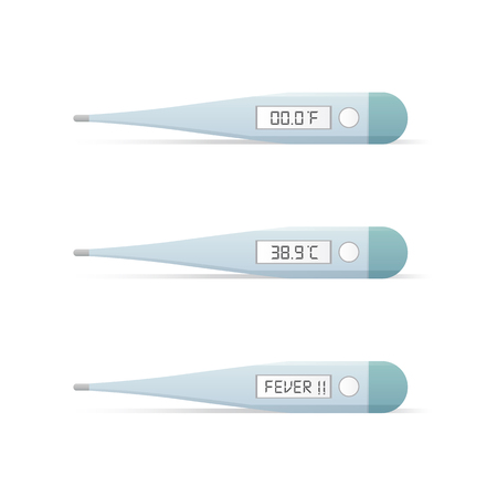 Fever thermometers illustration vector on white background medical concept.のイラスト素材