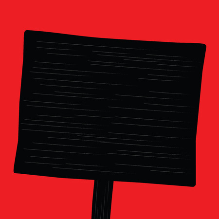 Halloween square frame blank banner with sign wood on red background ilustration vector. Halloween concept.のイラスト素材