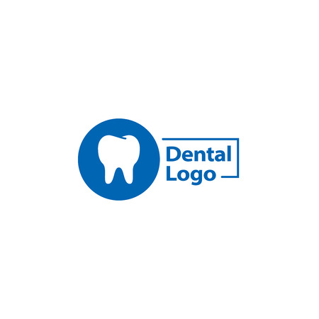 tooth in circle symbol logo dental vector. medical conceptのイラスト素材