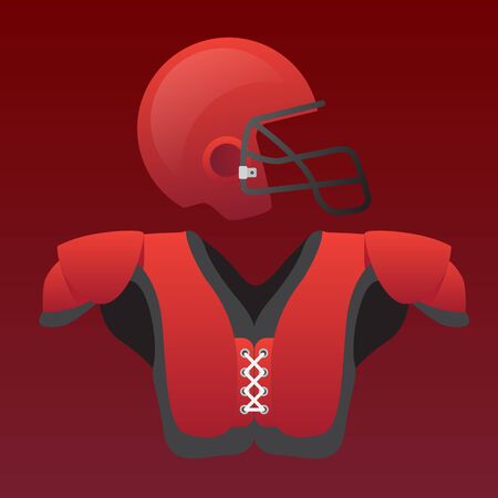 American football player basic protectionのイラスト素材