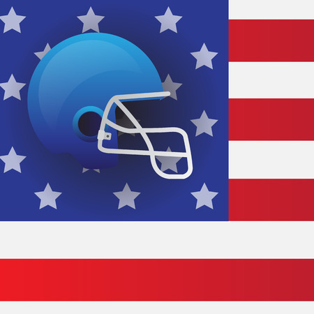 Football Helmets in the flag of Americaのイラスト素材