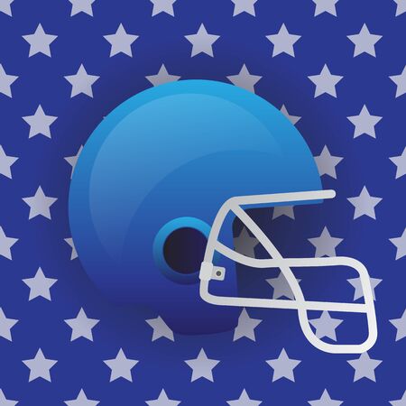 seamless pattern with stars and helmets on a blue backgroundのイラスト素材