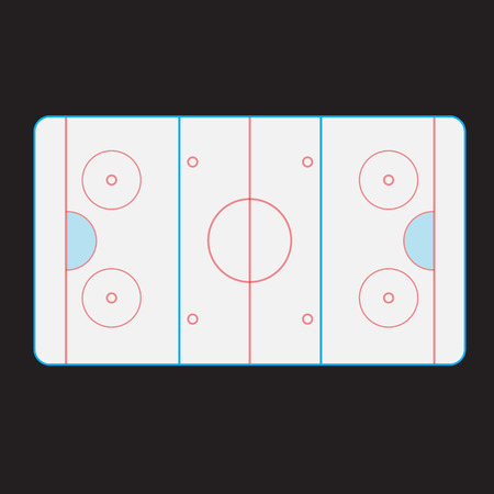 the partitioning of the top ice hockey rinkのイラスト素材