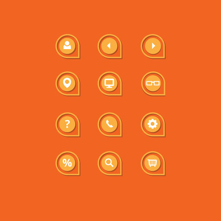 different flat icons for webのイラスト素材