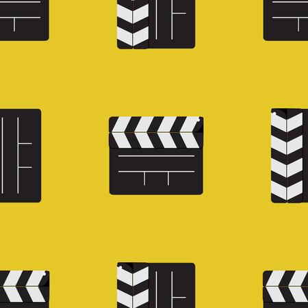 seamless pattern firecrackers for the movie on a yellow backgroundのイラスト素材