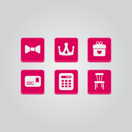 icons for applications for the wedding preparation weddingのイラスト素材