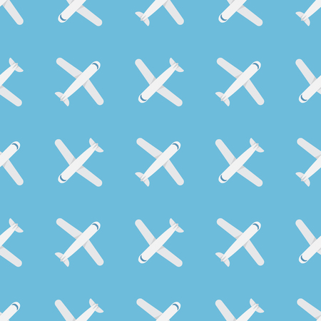 seamless pattern plane in the skyのイラスト素材