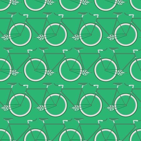 Bicycle seamless pattern on a colored backgroundのイラスト素材