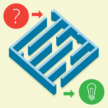 man in search of solutions or new ideasのイラスト素材