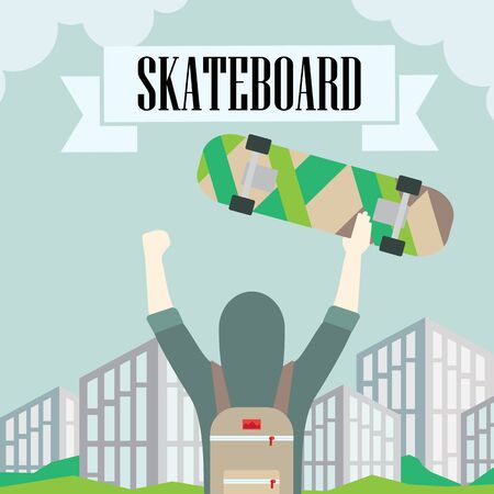 challenge the surrounding area on the boardのイラスト素材