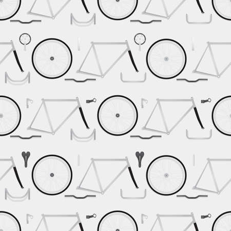 Bicycle seamless pattern on a colored backgroundのイラスト素材