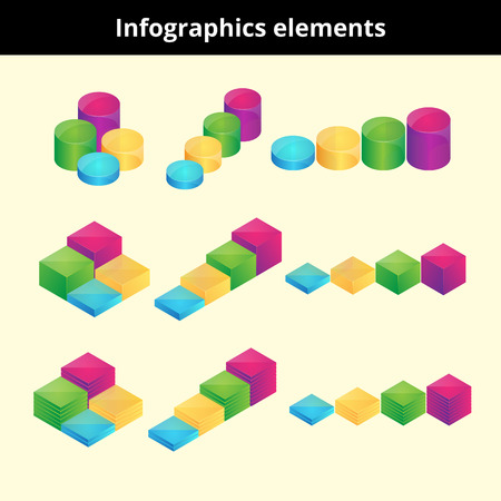 arbitrary template infographics with iconsのイラスト素材
