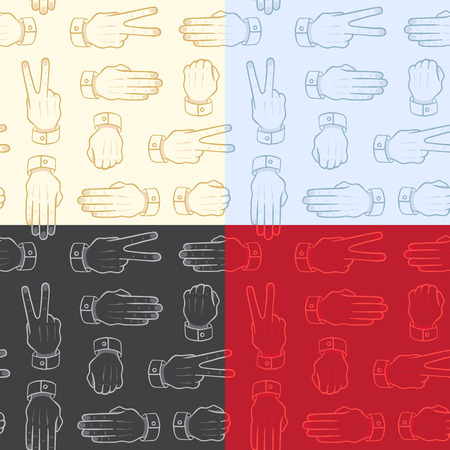 seamless pattern with different types of signのイラスト素材