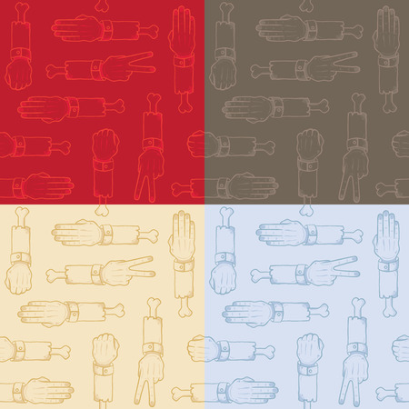 seamless pattern with different types of signのイラスト素材